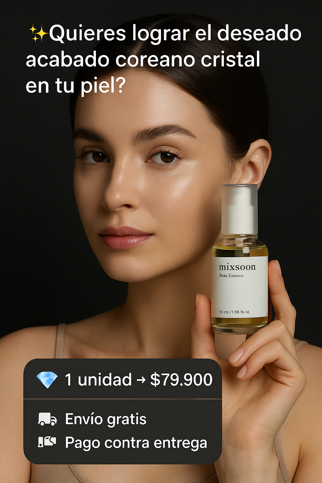 ¿Piel de vidrio? MIXSOON lo hace posible. Tu piel, luminosa y perfecta sin filtros